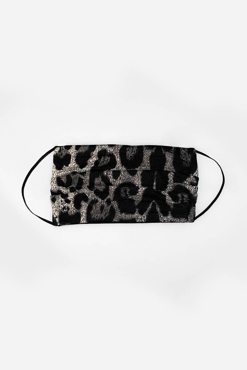 Grey Animal Print Face Covering - Swimclubus
