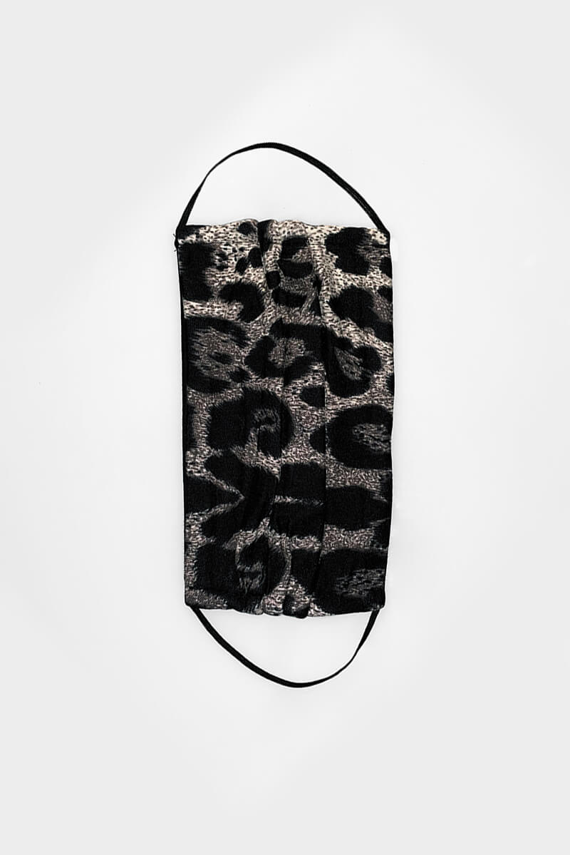 Grey Animal Print Face Covering - Swimclubus