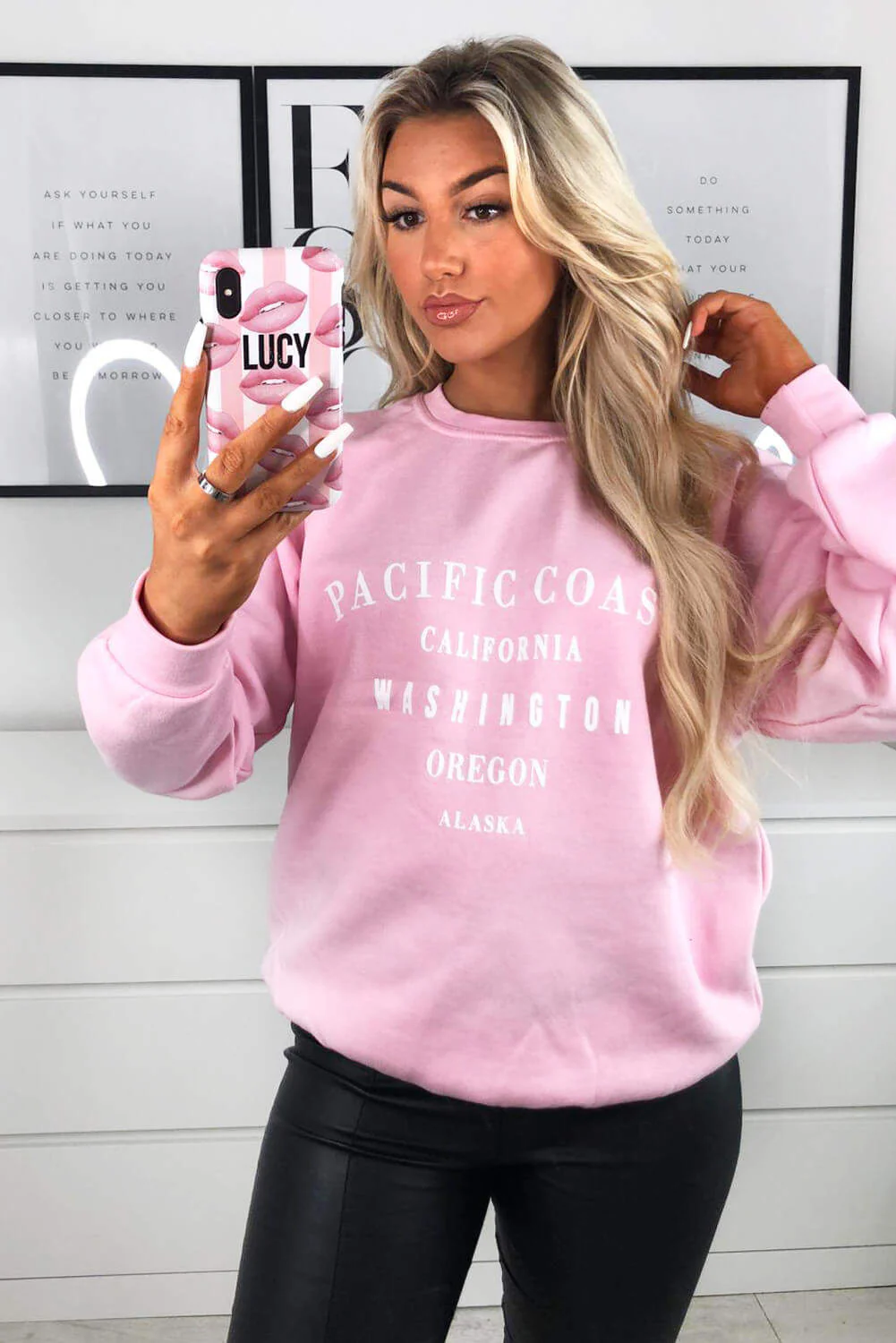 Pink Pacific Coast Sweatshirt - Swimclubus