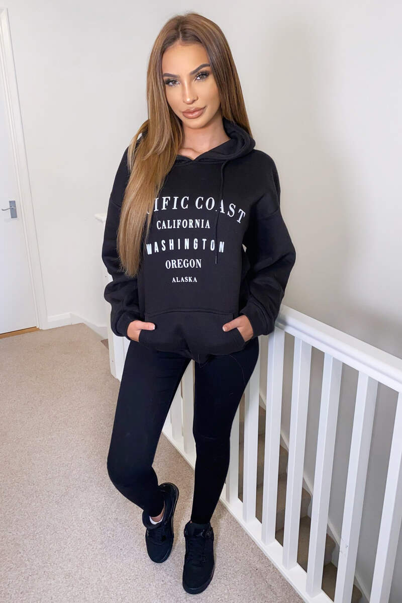 Black Pacific Coast Hoodie - Swimclubus