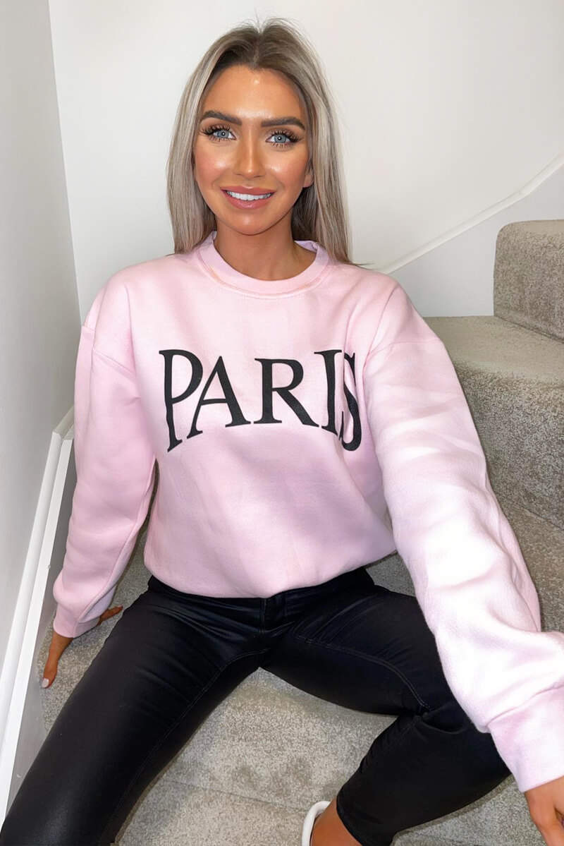 Pink Paris Sweatshirt - Swimclubus