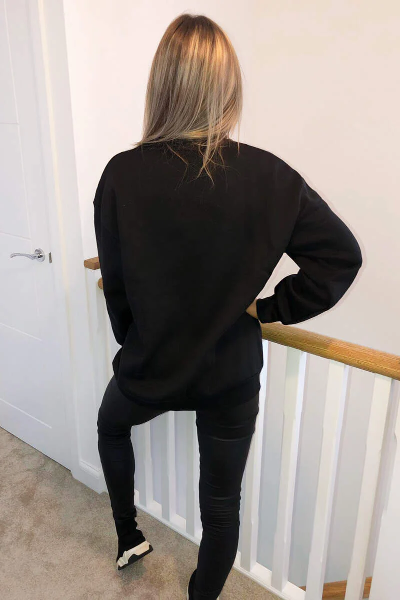 Black Red Lips Sweatshirt - Swimclubus