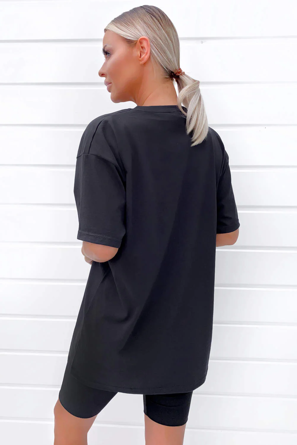 Black Social Distance Queen Tee - Swimclubus