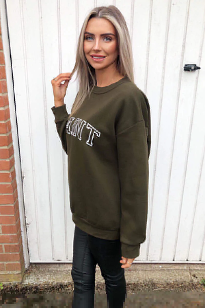 Khaki Saint Sweatshirt - Swimclubus