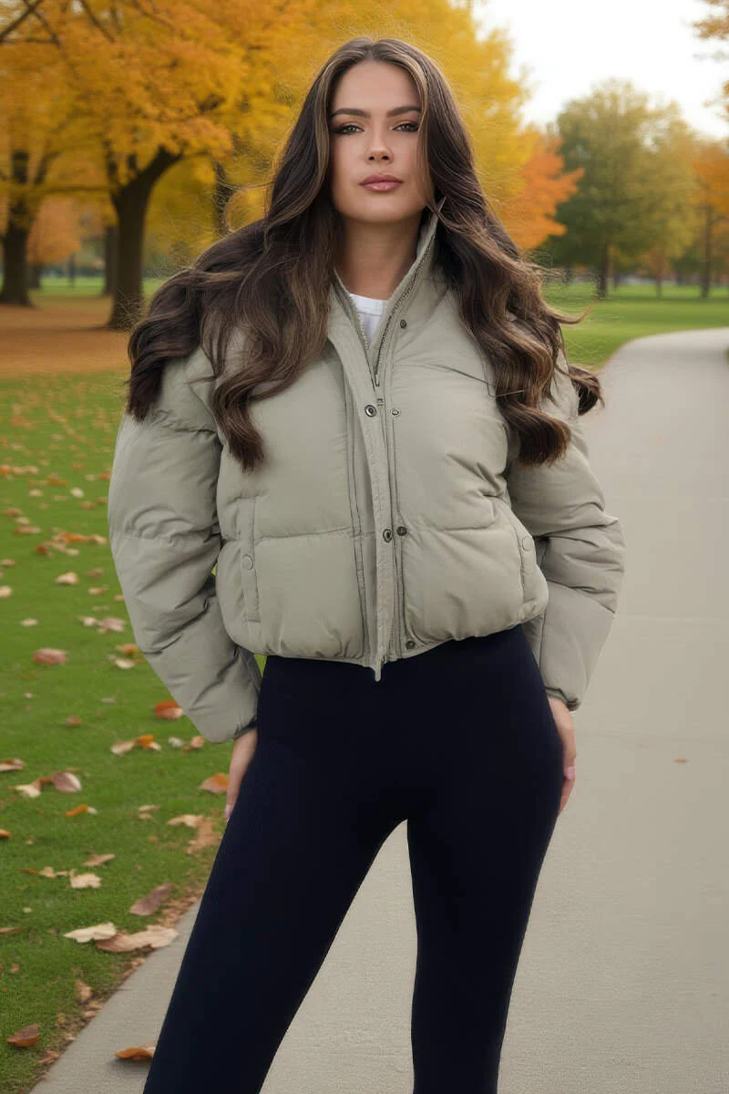 Sage Hooded Short Puffer Coat - Swimclubus