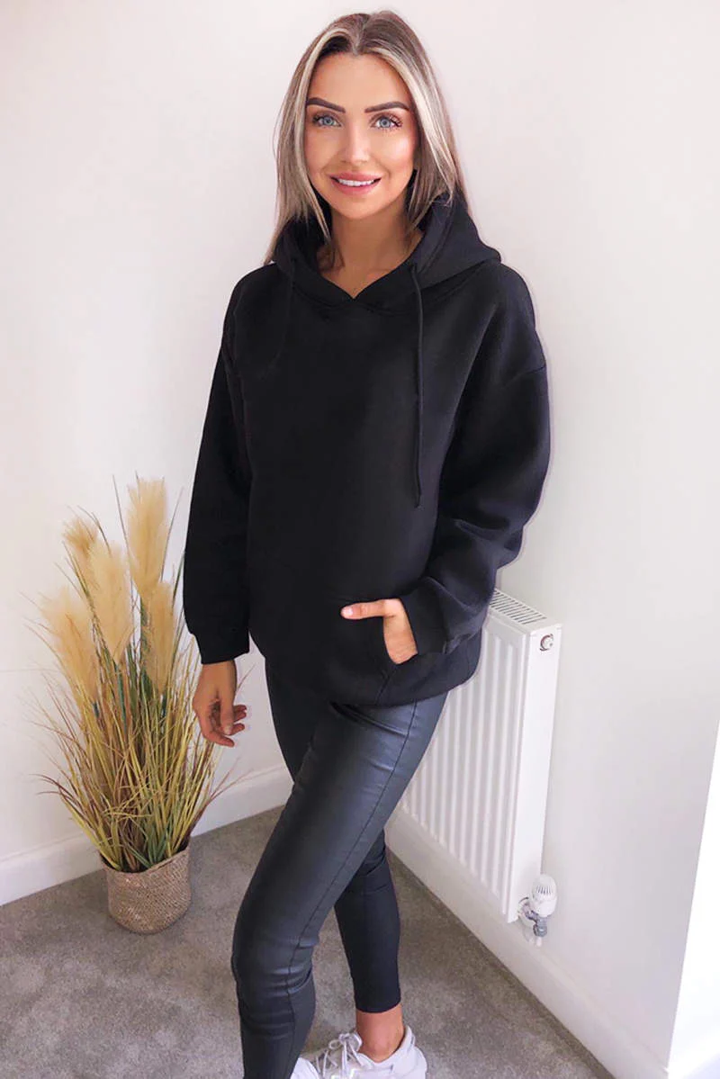 Black Oversized Hoodie - Swimclubus