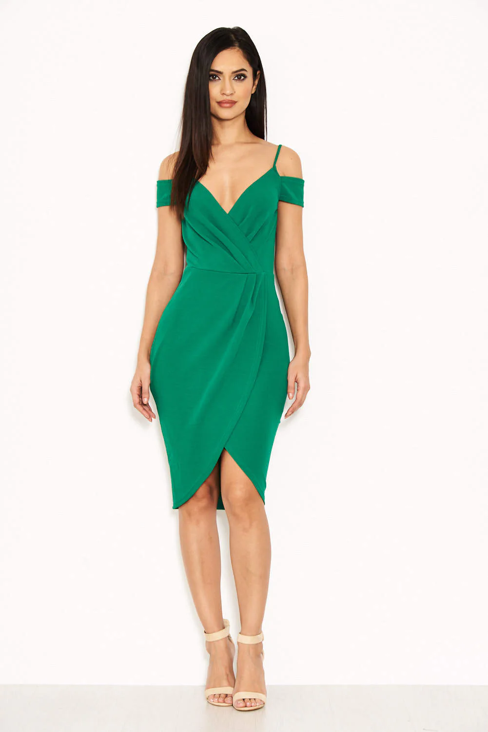Green Wrap Around Dress - Swimclubus