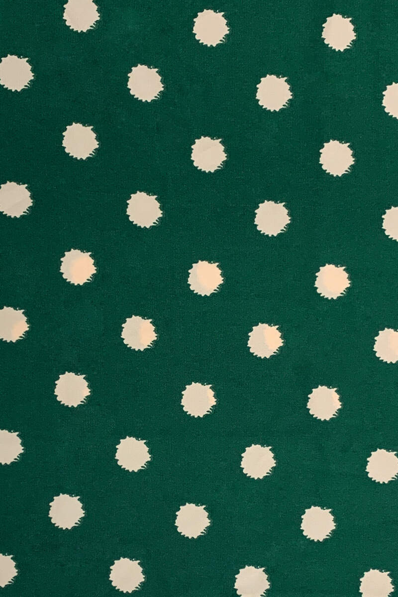 Green Spot Ruched Detail Midi Dress - Swimclubus