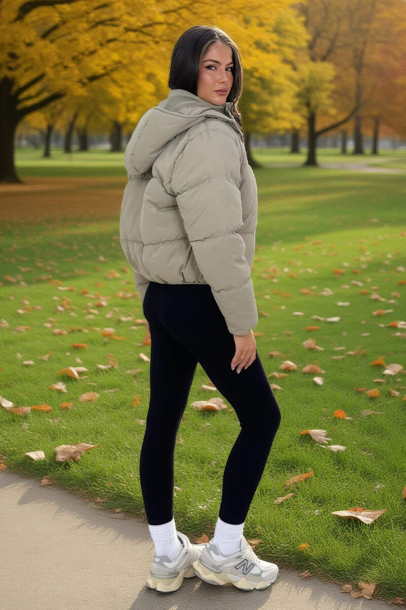 Sage Hooded Short Puffer Coat - Swimclubus