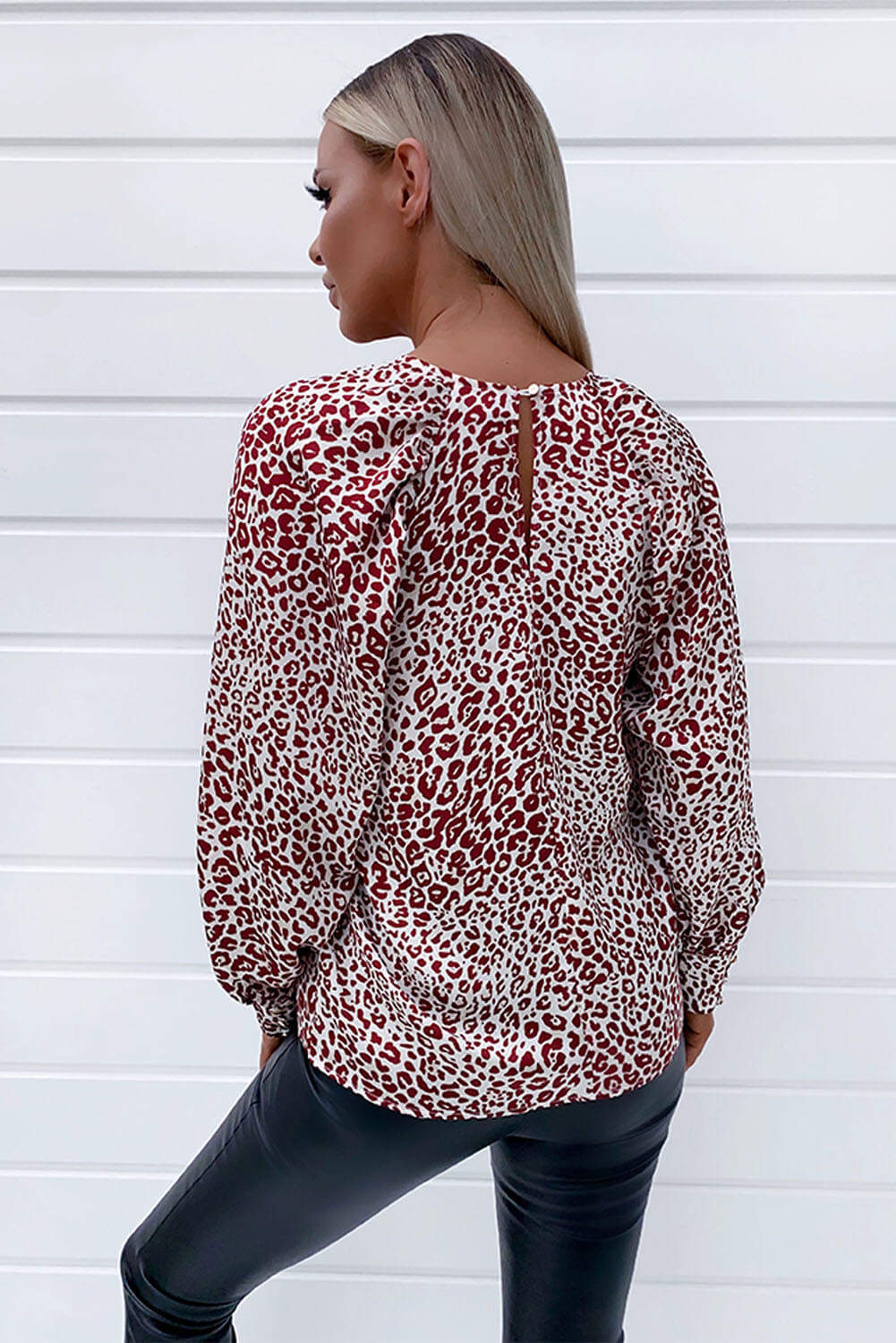 Multi Printed High Neck Wide Sleeve Top - Swimclubus