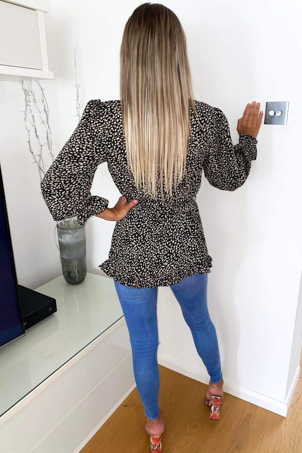 Black Aztec Wrap Top - Swimclubus