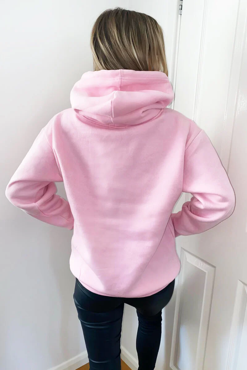 Pink Skull Printed Hoodie - Swimclubus
