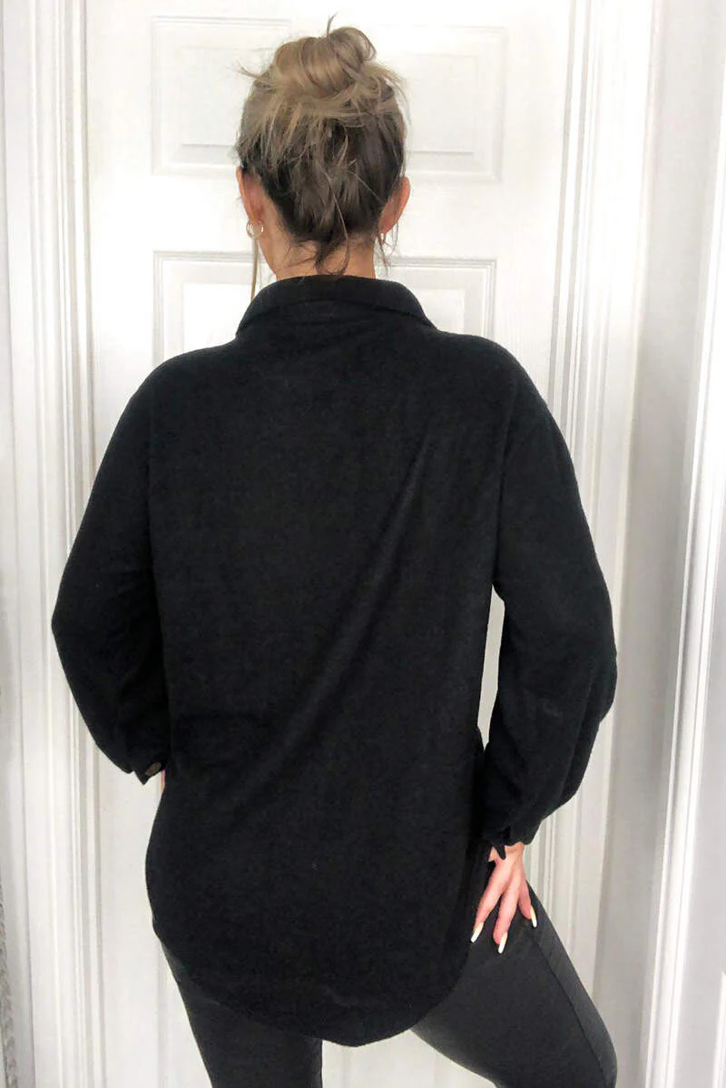 Black Oversized Shirt - Swimclubus