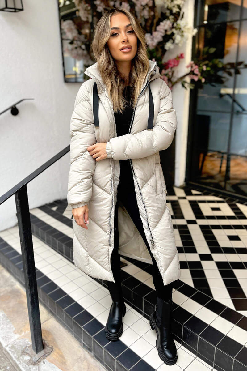 Oyster Long Puffer Coat - Swimclubus