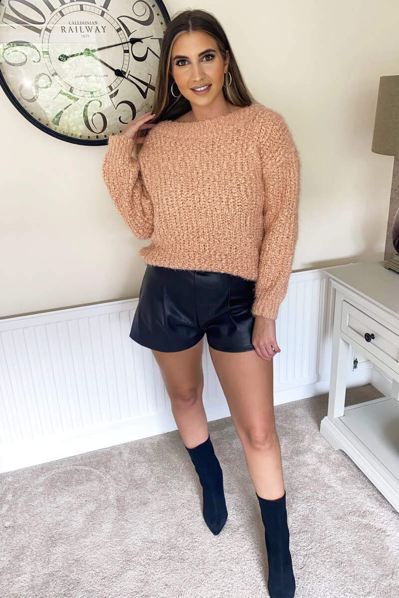 Blush Chunky Knit Jumper - Swimclubus